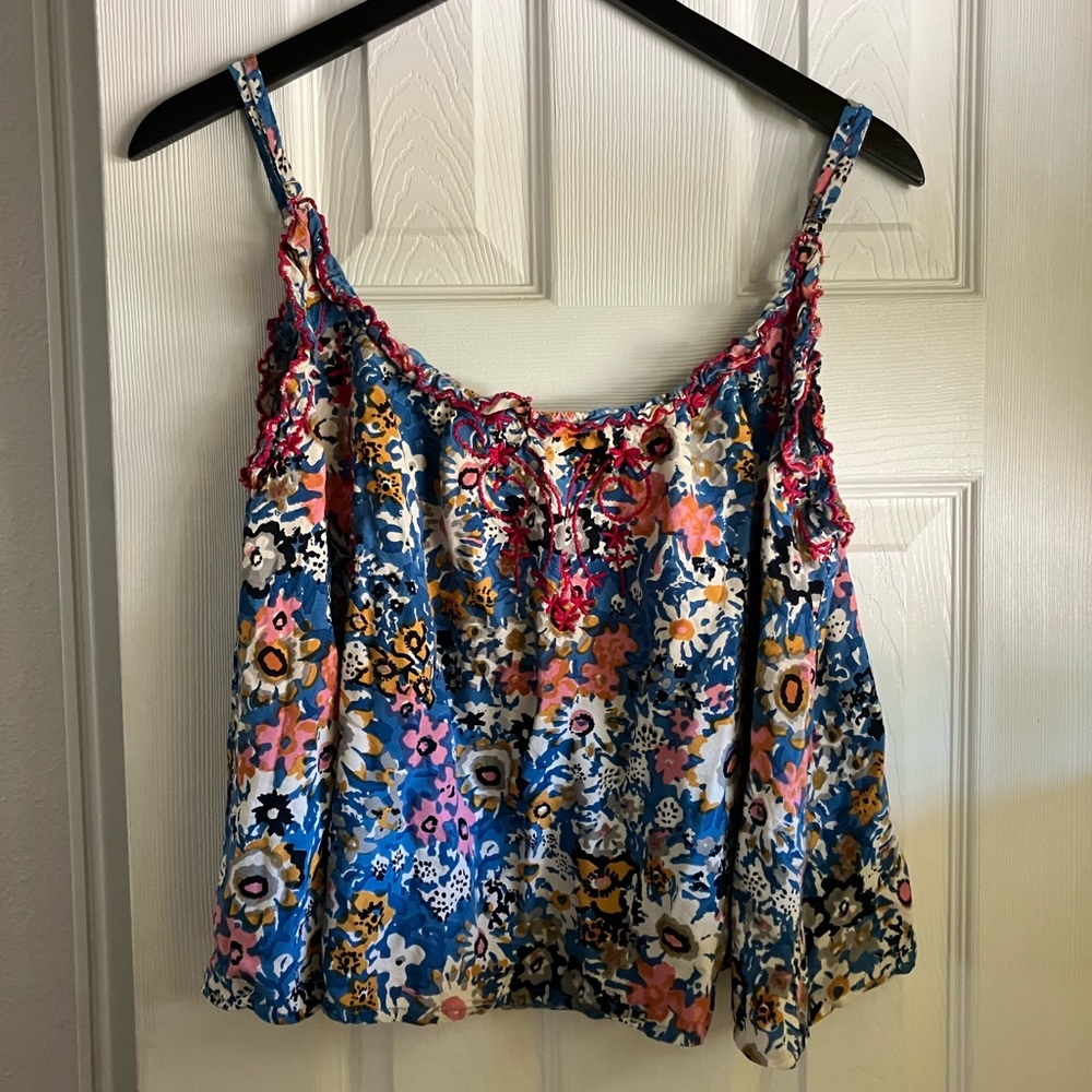 Natural Life Harley Embroidered Camisole Floral Tank Top